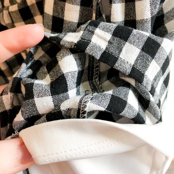 HYFVE Gingham Off The Shoulder Romper Size Large - Picture 8 of 8